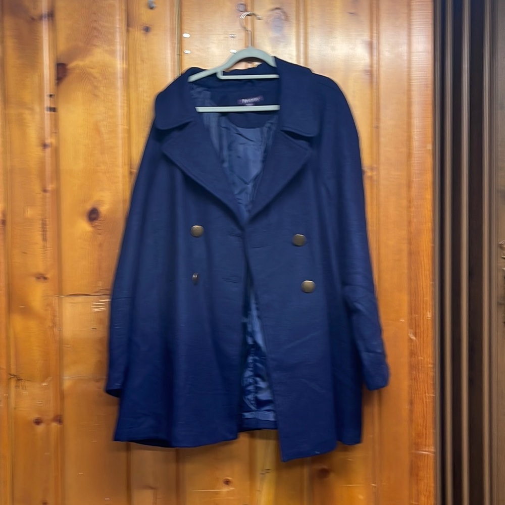 Blue pea coat